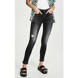 R13 Alison Crop Jeans in Strummer Black Sz 26 (g